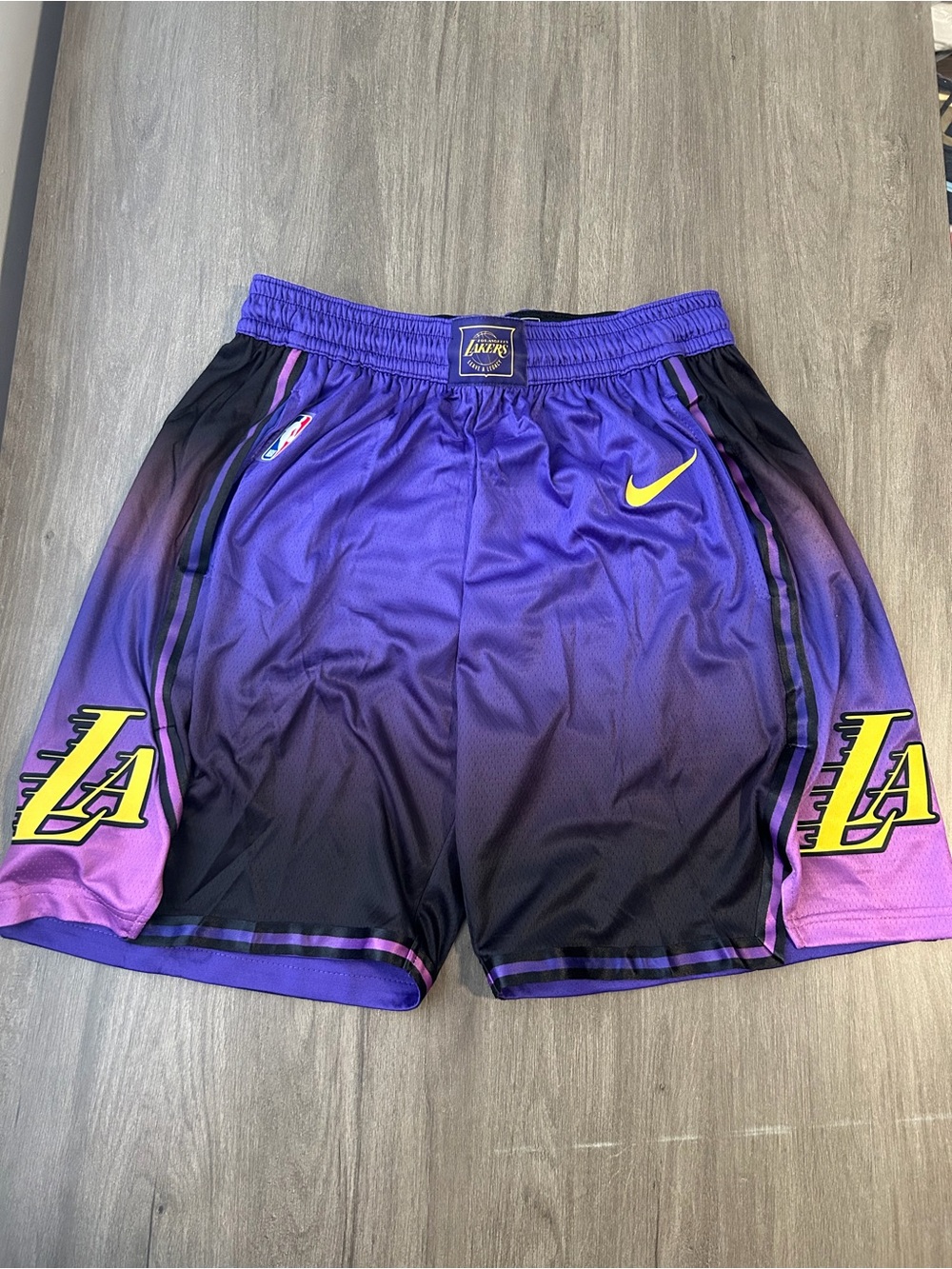 Nike Los Angeles Lakers Purple Gradient Athletic Shorts